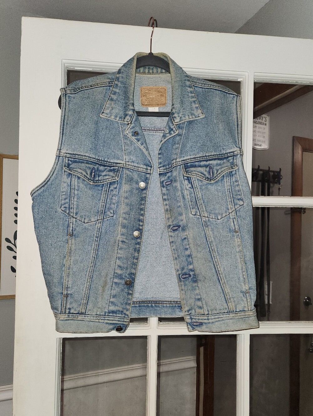 Vintage GAP Denim Vest 90s Unisex Grunge Trucker Jean Jacket 100% Cotton